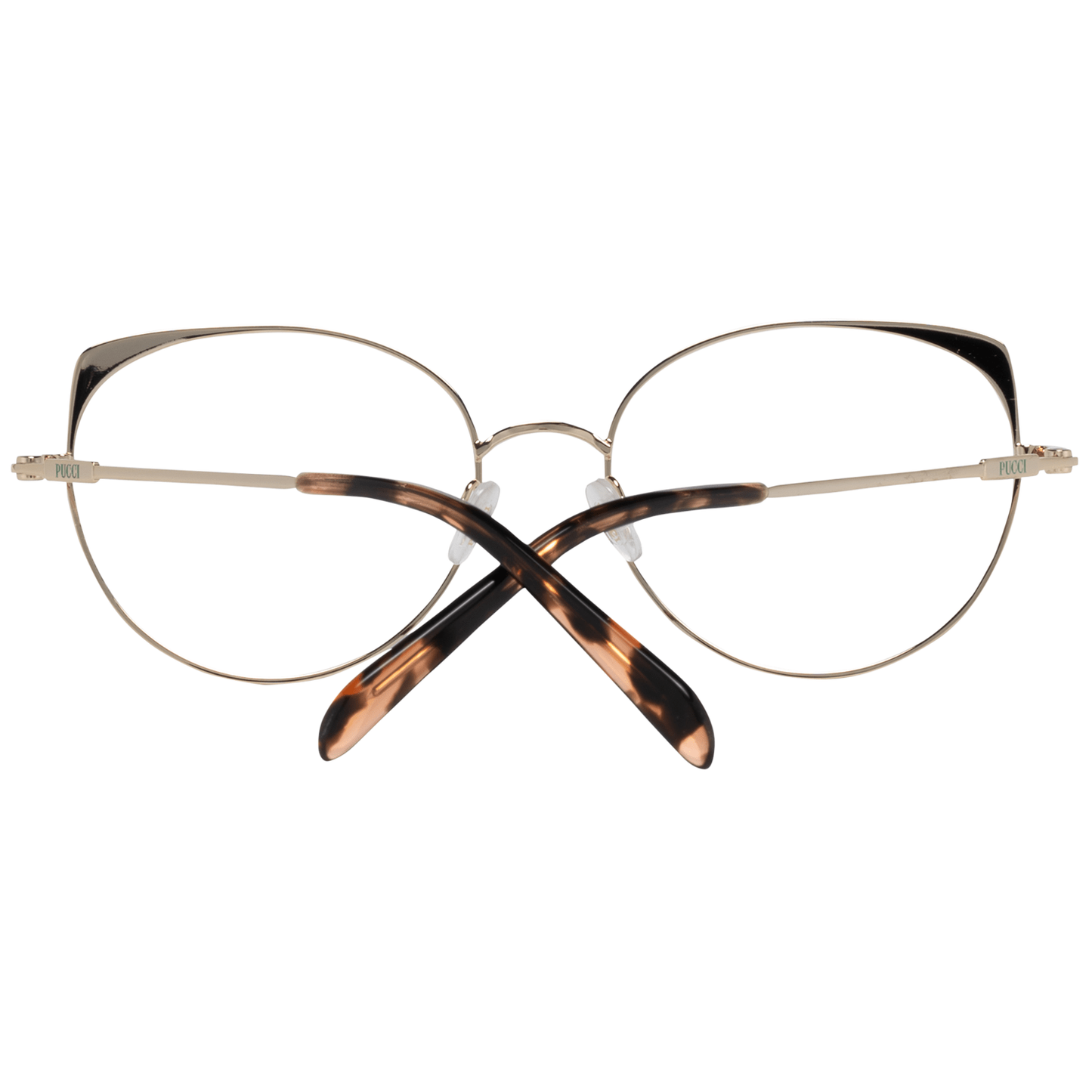 Emilio Pucci full-rim gold women optical frames with 46mm lenses height