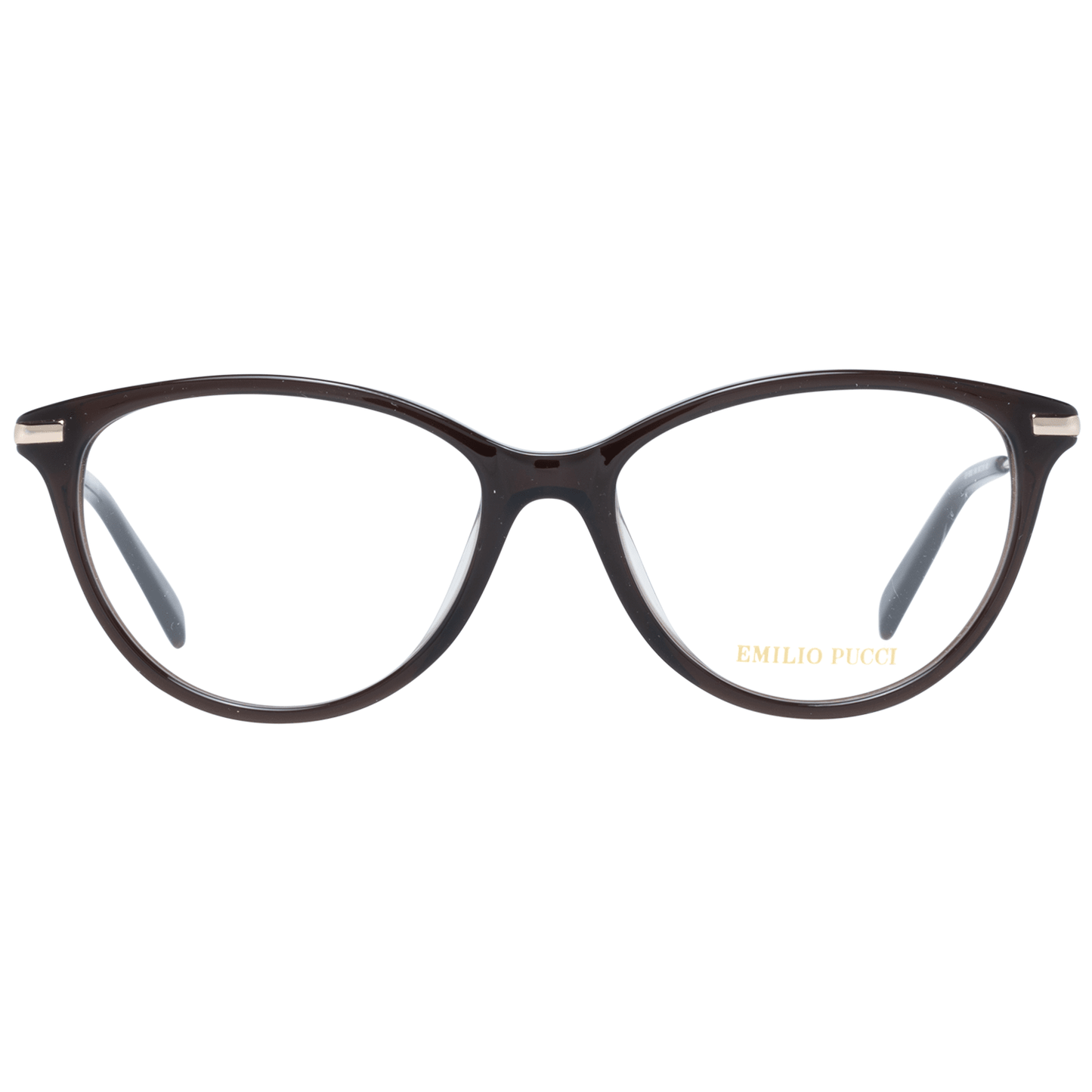 Emilio Pucci Brown Women Optical Frames with mirrored lenses and full-rim cat eye style