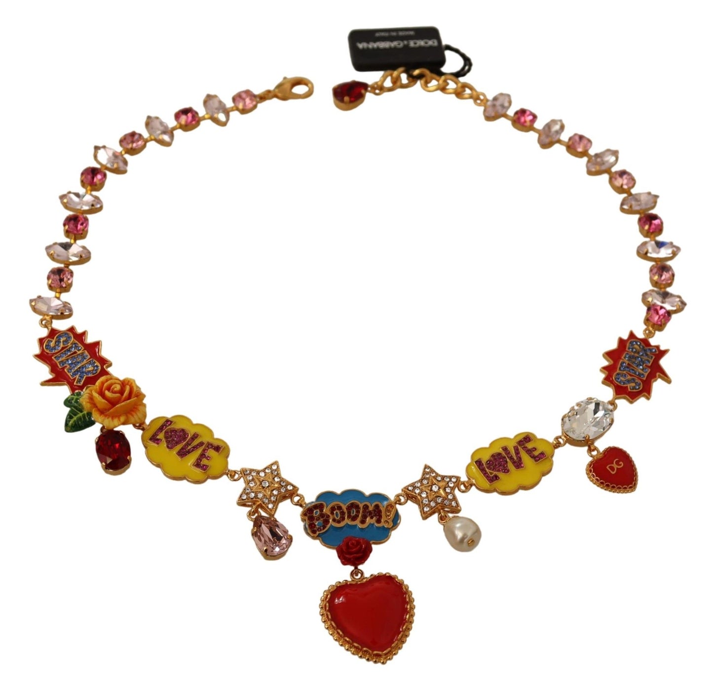 Exquisite necklace adorning the neckline with a touch of whimsy