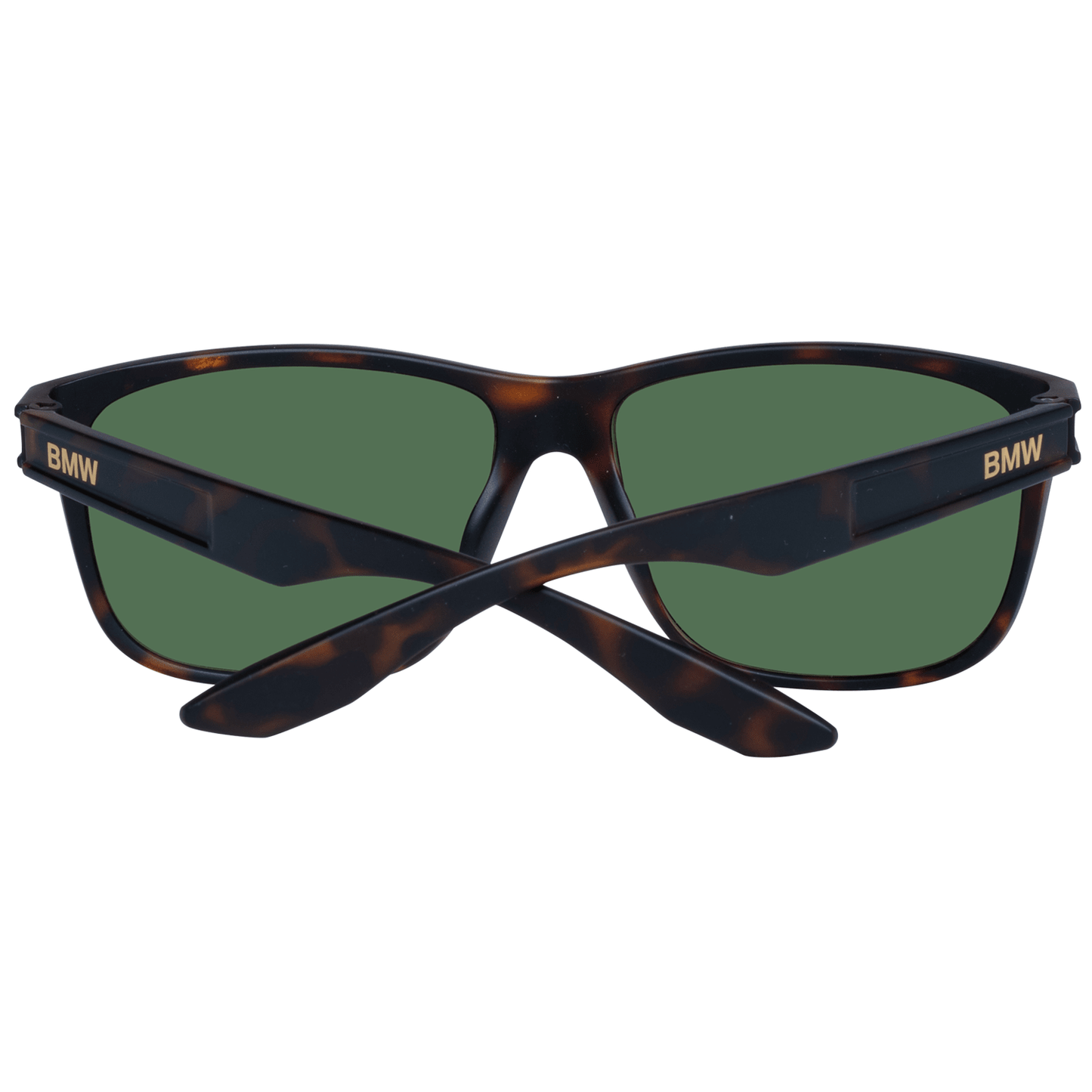 Men's brown sunglasses with plastic frame and green lenses, 100% UVA & UVB protection