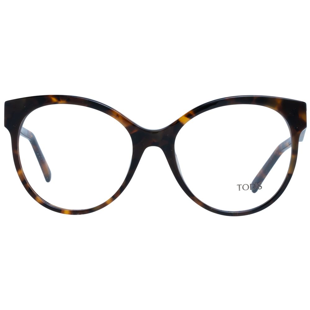 Full-rim brown women's optical frames with 55-18-140 size