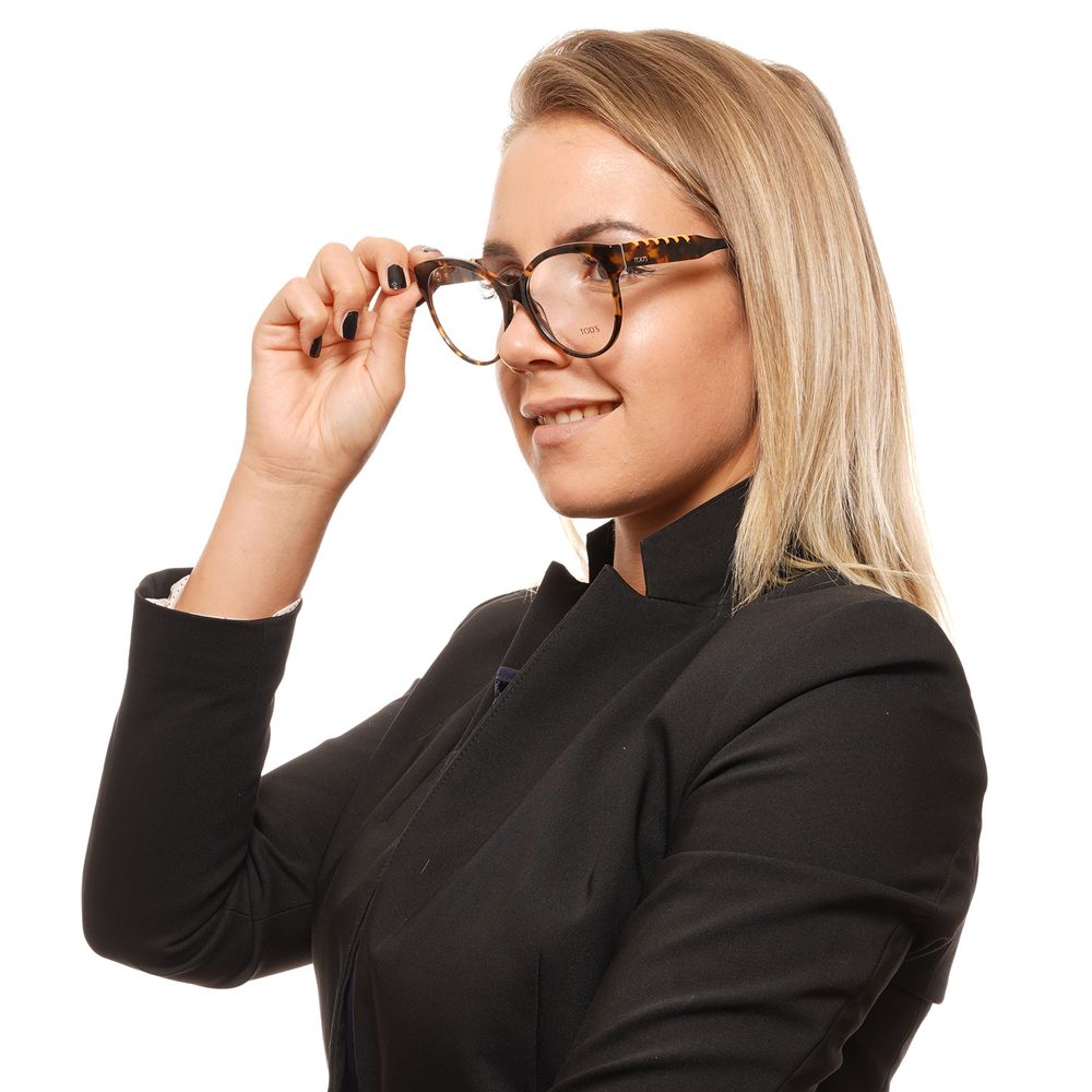 Plastic brown women's optical frames with 55mm width and 50mm height