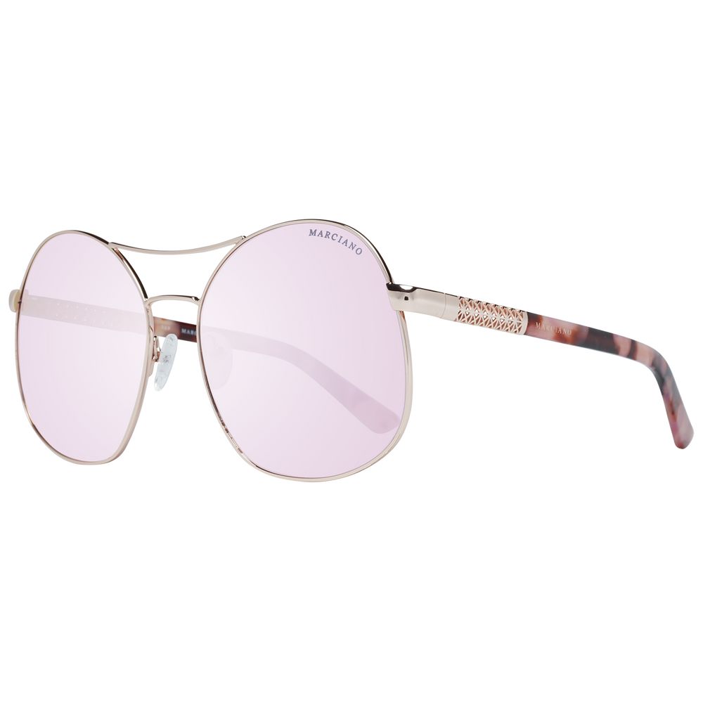 Marciano by Guess Rose Gold Women Sunglasses with oval rose lenses and mirrored effect