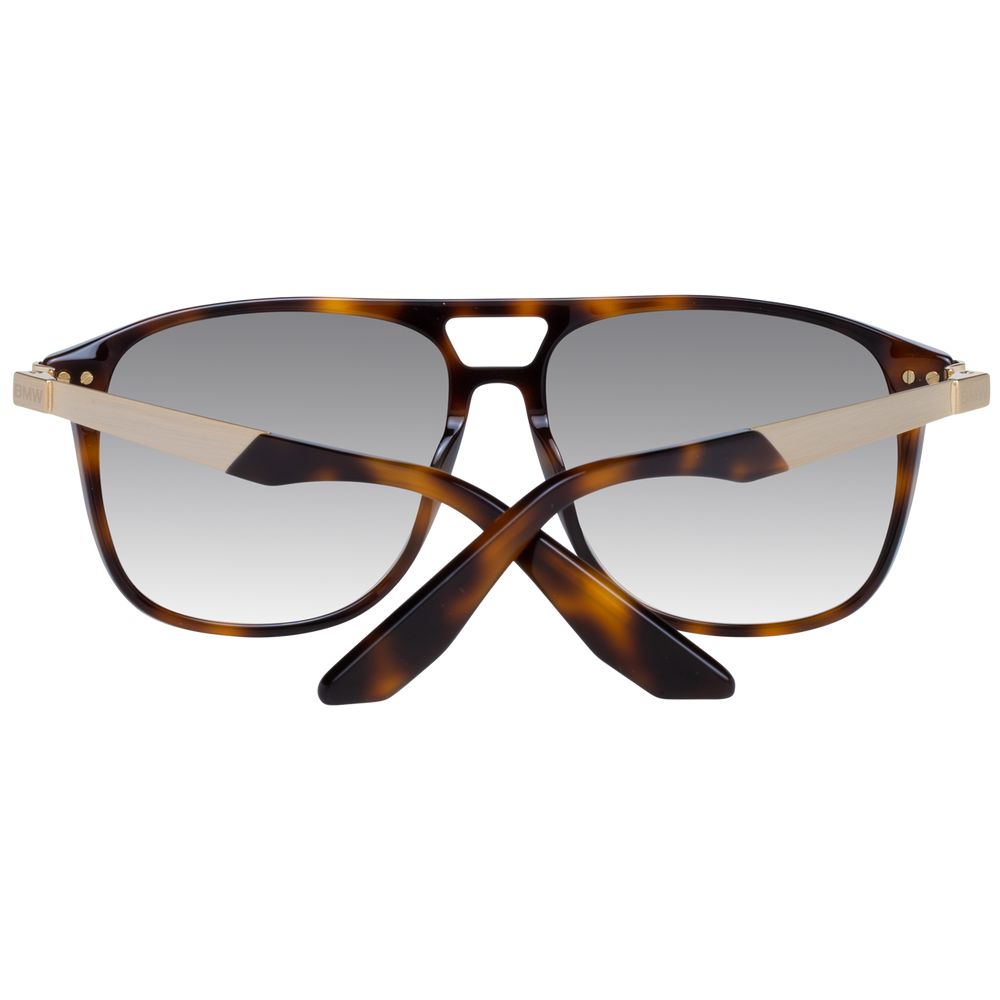 Men's brown sunglasses with plastic frame and brown gradient lenses