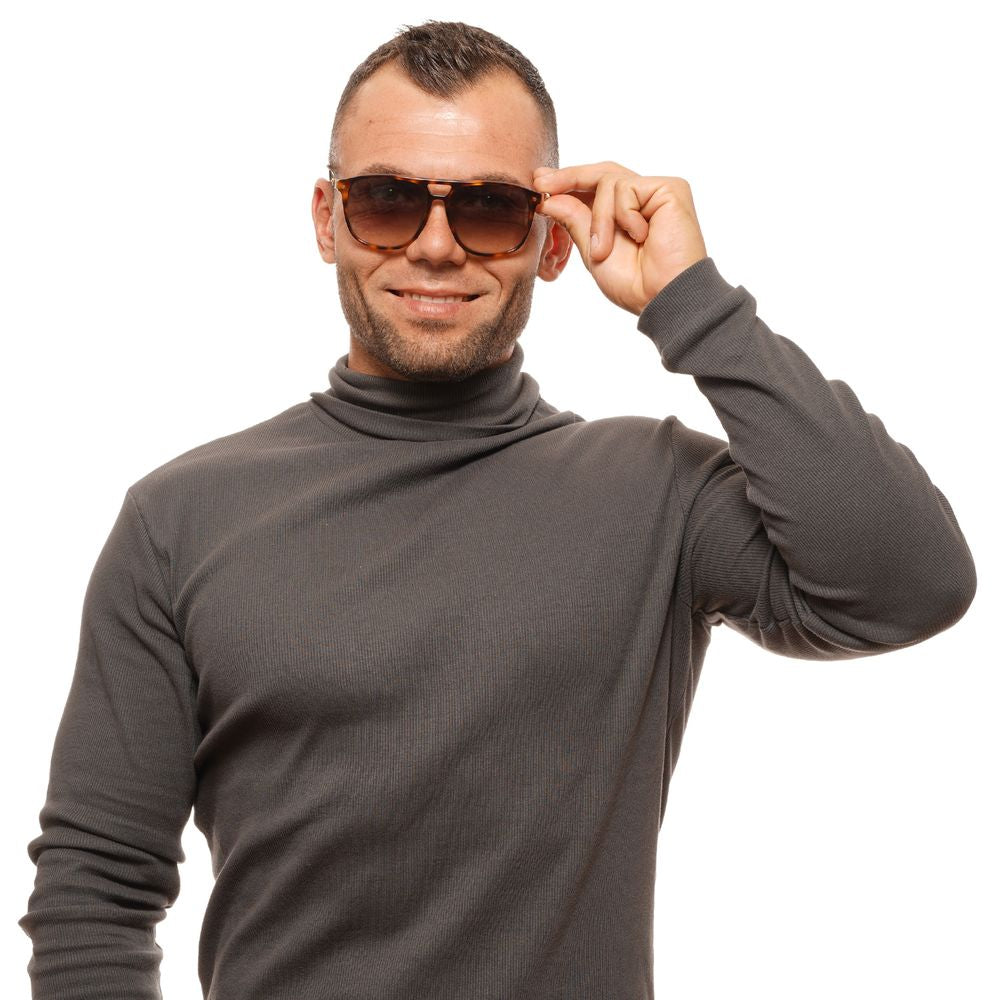 Square brown men sunglasses with 100% UVA & UVB protection and full-rim frame