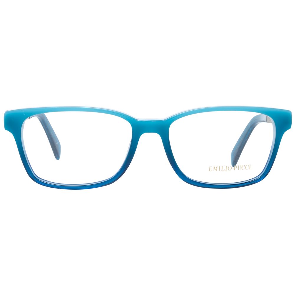 Rectangle style blue optical frames with plastic material