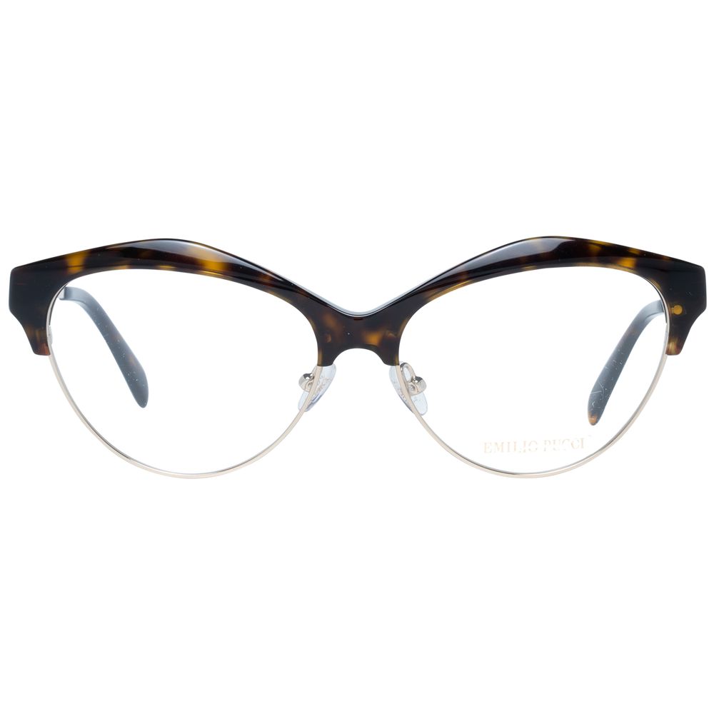 Metal & plastic frame in brown color with spring hinge