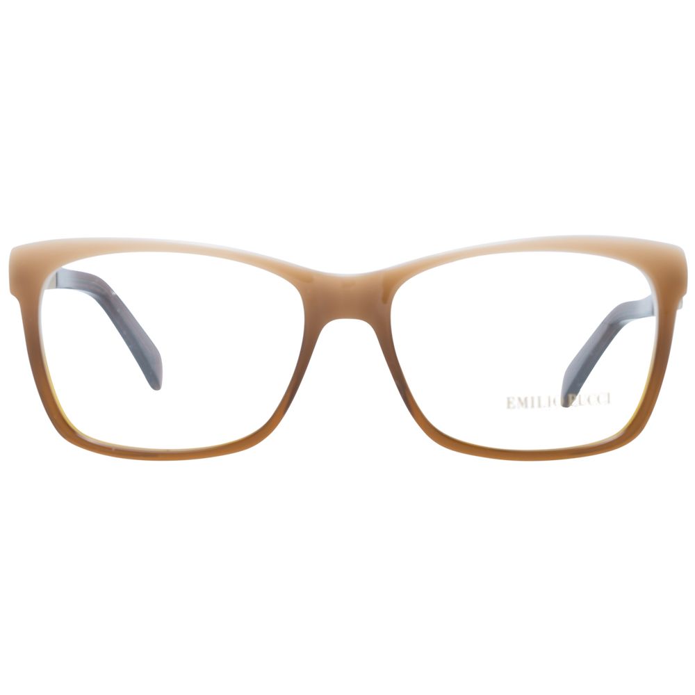 Emilio Pucci Brown Women Optical Frames with spring hinge, 54-16-140 size, plastic frame