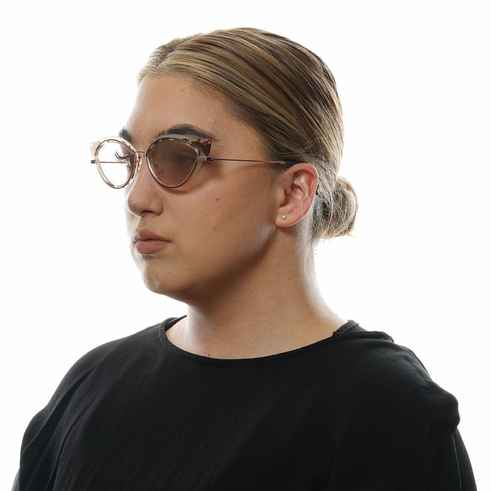 Fashionable brown women sunglasses with 54-18-140 size and full-rim frame style