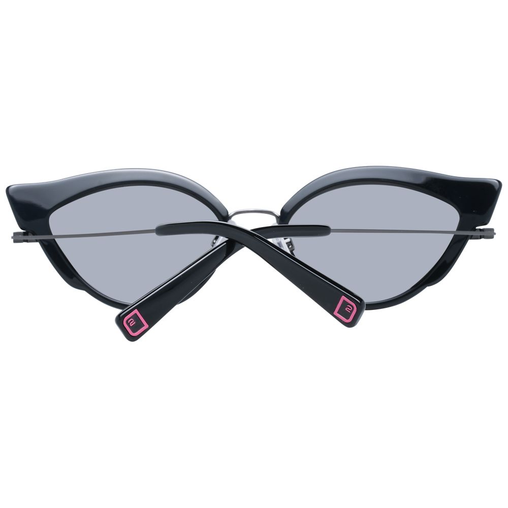 Black Women Sunglasses with Full-Rim Black Frame and 145mm Frame Width