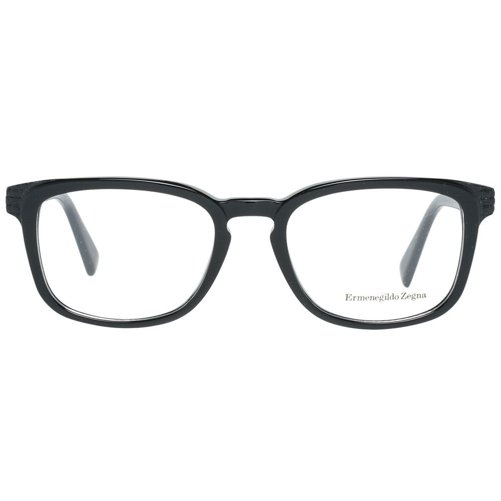 Rectangle-style Black Men's Optical Frames with Spring Hinge