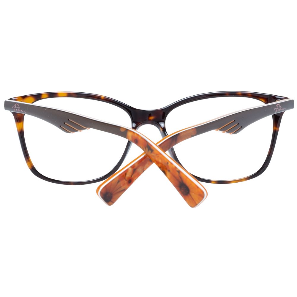 Rectangle style brown women optical frames with branded case