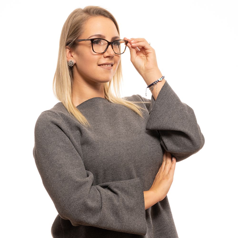 Front view of brown women optical frames with 52-15-140 size