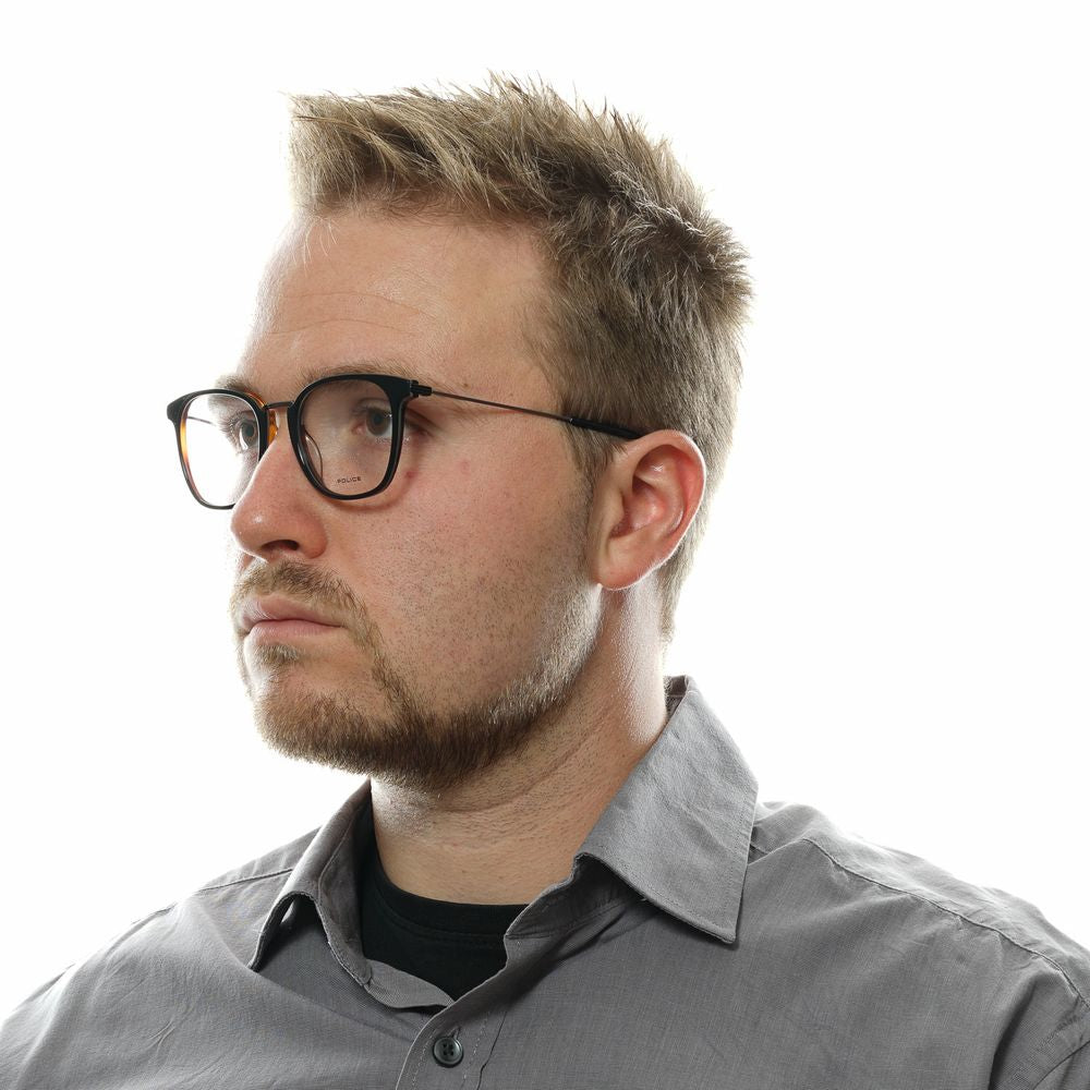 Black Police Optical Frames for men with 51mm lenses width