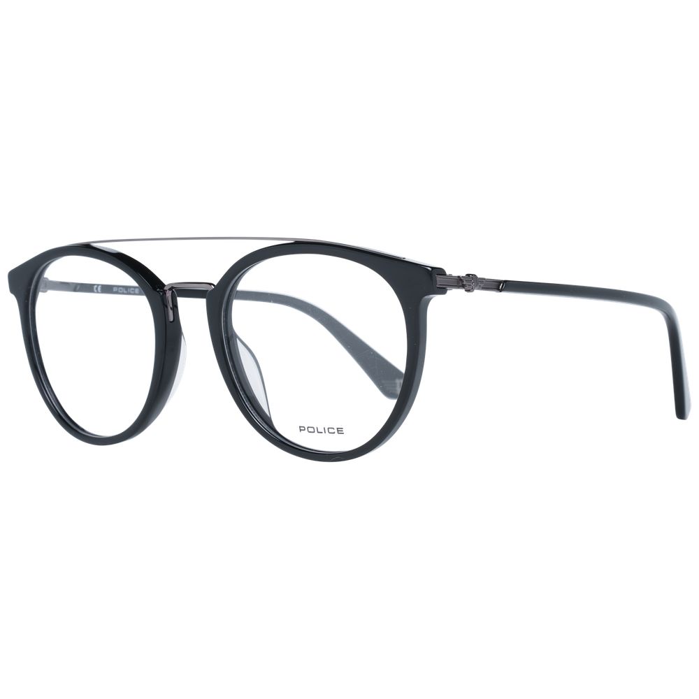 Police Black Men Optical Frames with Metal & Plastic Frame Material