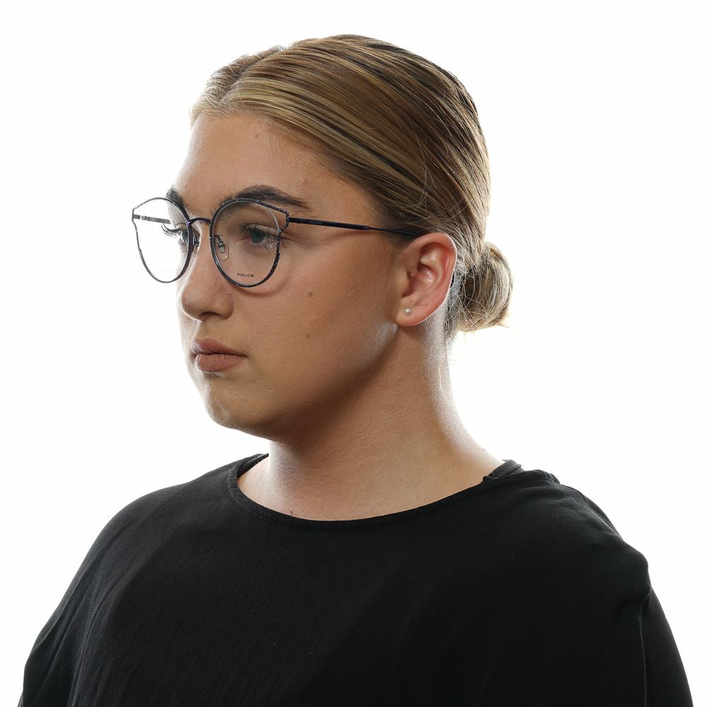 Blue women optical frames with 135mm frame width and temples length