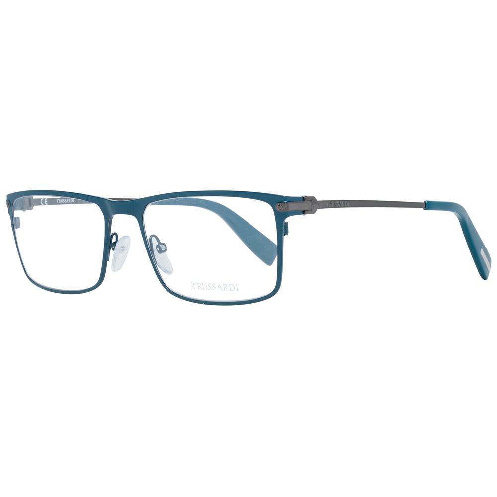 Trussardi Blue Men Optical Frames with metal frame material and full-rim style