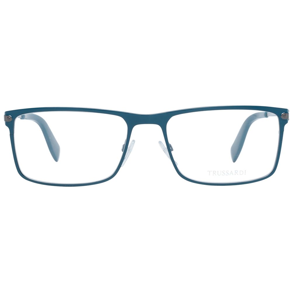 Blue men's optical frames with 55-17-145 size and 55mm lenses width