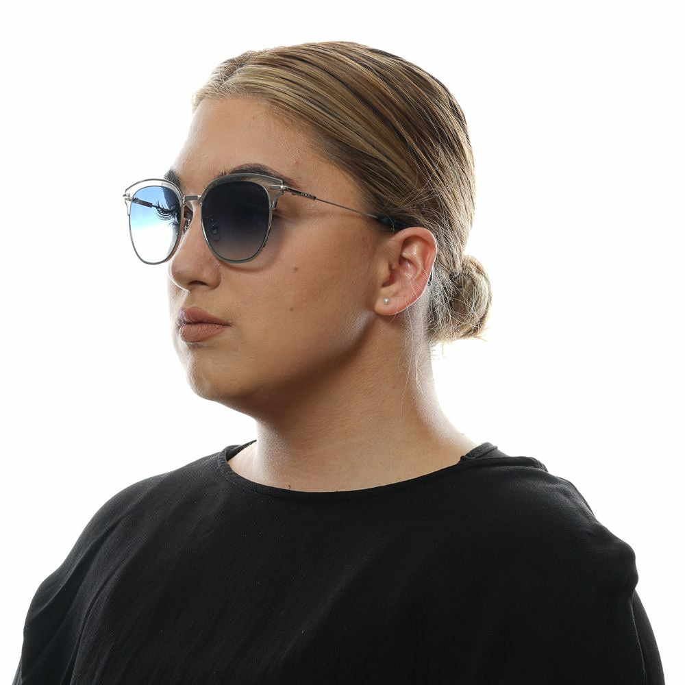 Fashionable police women's sunglasses with blue lenses and branded case included