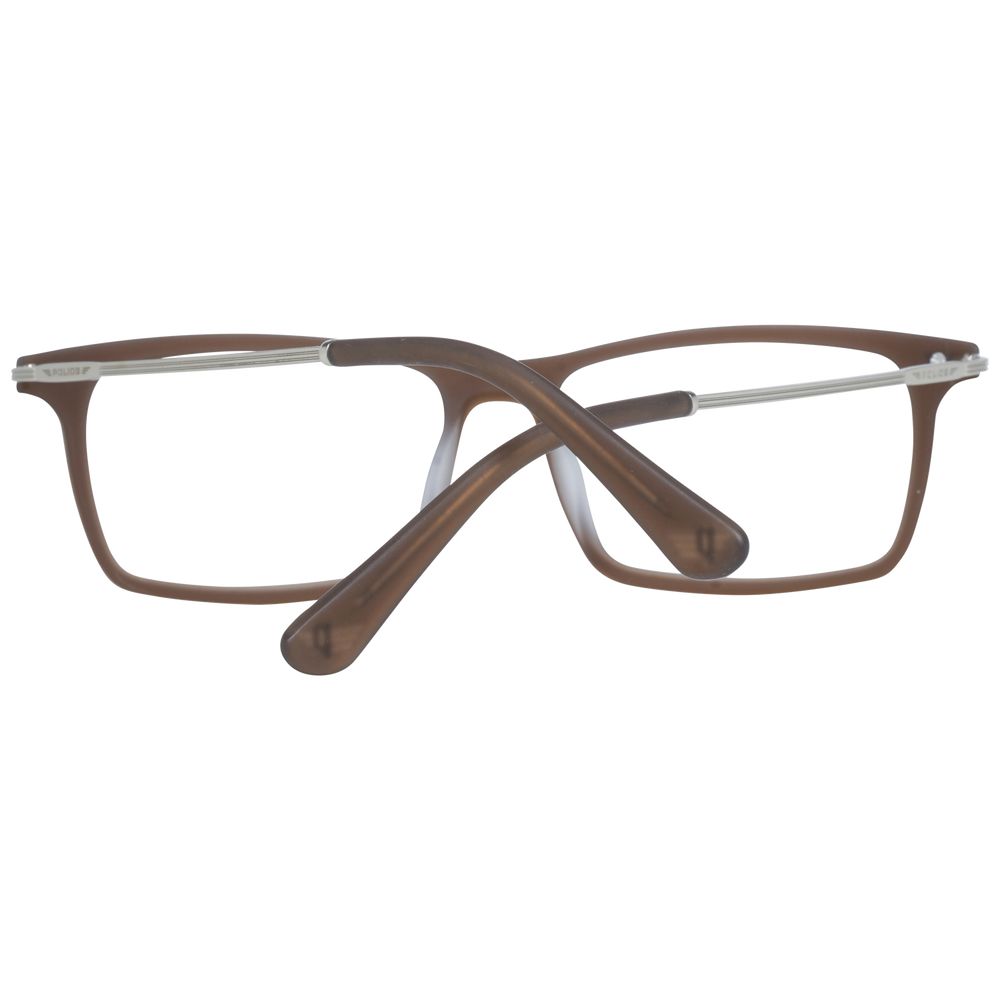 Stylish brown men's glasses with 52mm lenses and branded case