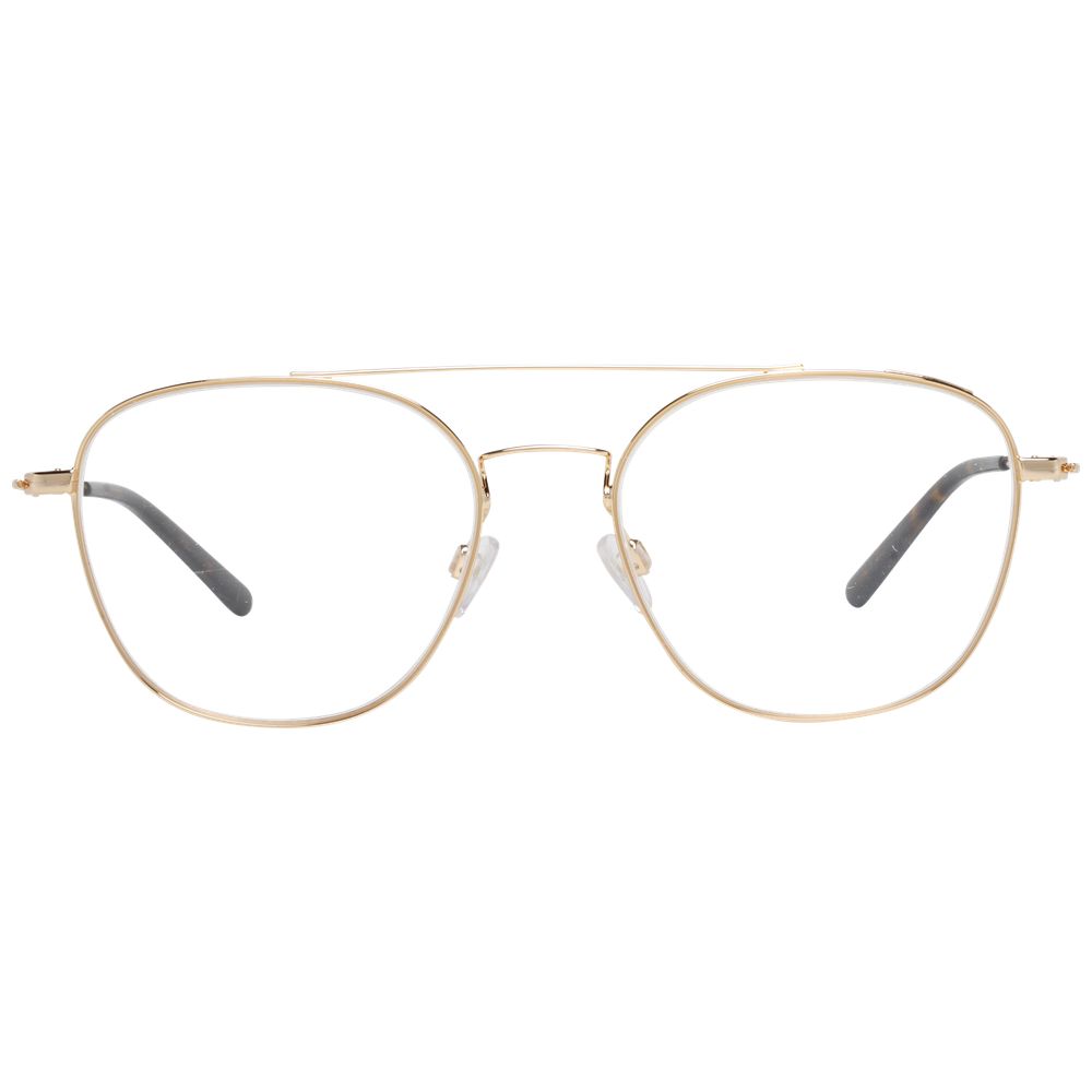 Gold Men's Optical Frames with 53mm lenses, 18mm bridge, and 144mm frame width