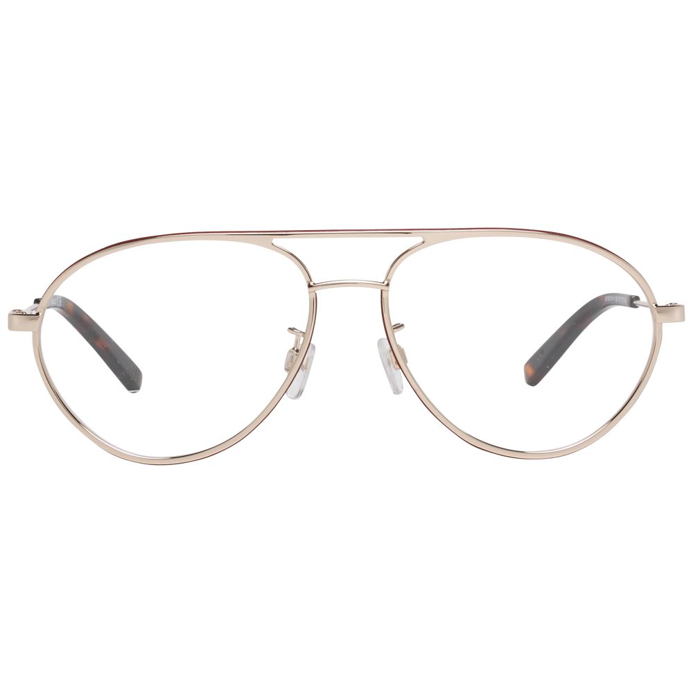 Men's rose gold optical frames, metal and plastic, full-rim style
