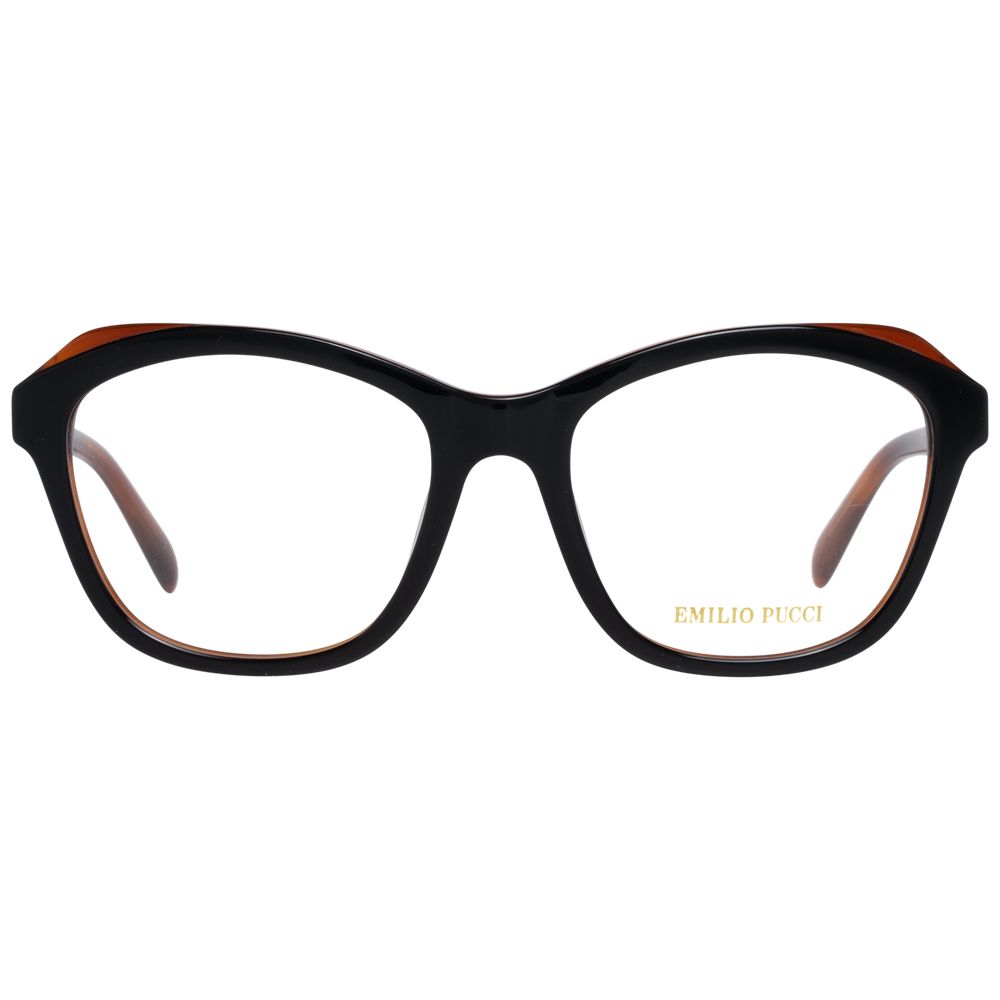 Plastic frame in black color with full-rim and spring hinge