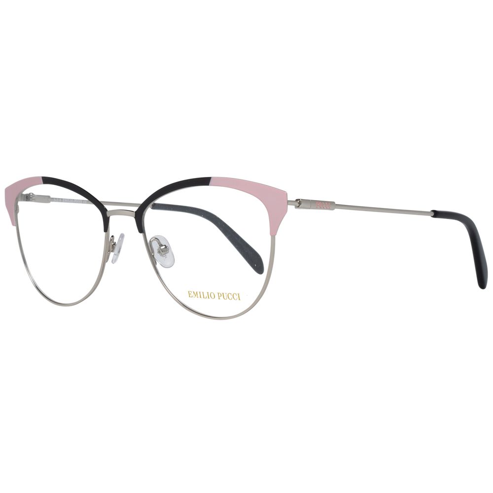 Emilio Pucci silver cat eye women optical frames with plastic demo lenses