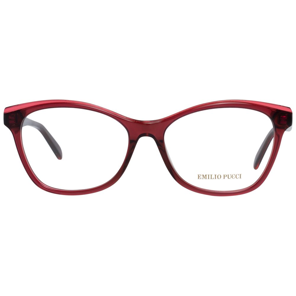 Red Women Optical Frames with Demo Glasses Lenses, 54-16-140 Size