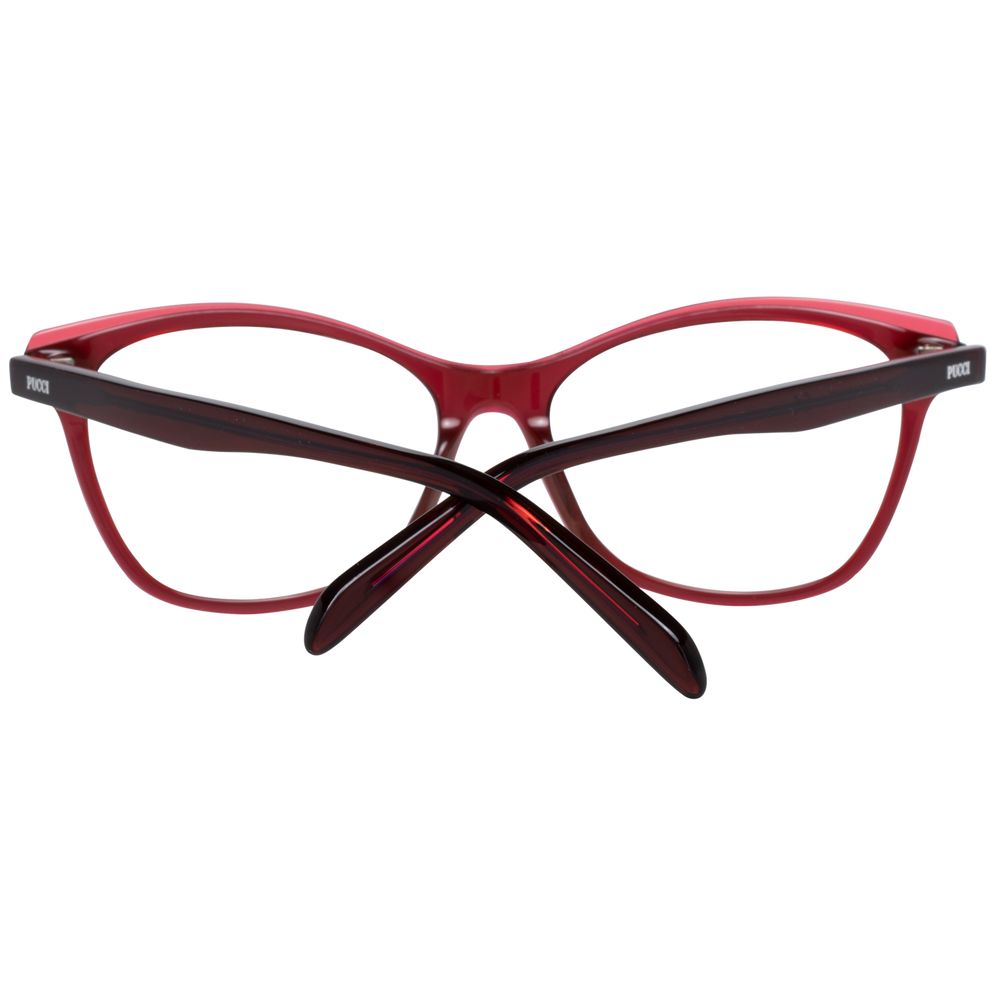Emilio Pucci Red Women Optical Frames with Branded Case, 54mm Lenses Width