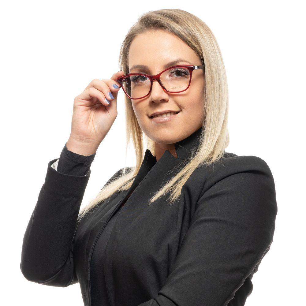 Plastic Women Optical Frames in Red Color, 54mm Lenses Height