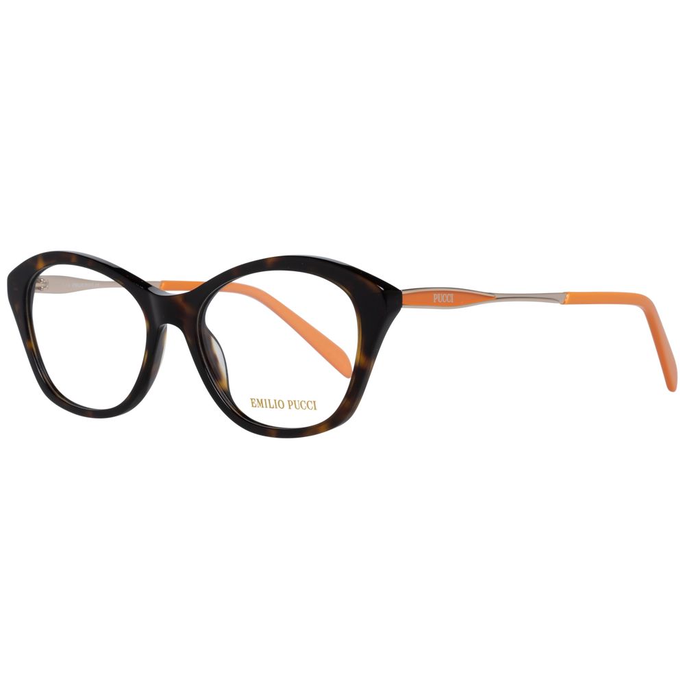 Emilio Pucci Brown Women Optical Frames with Metal & Plastic Material