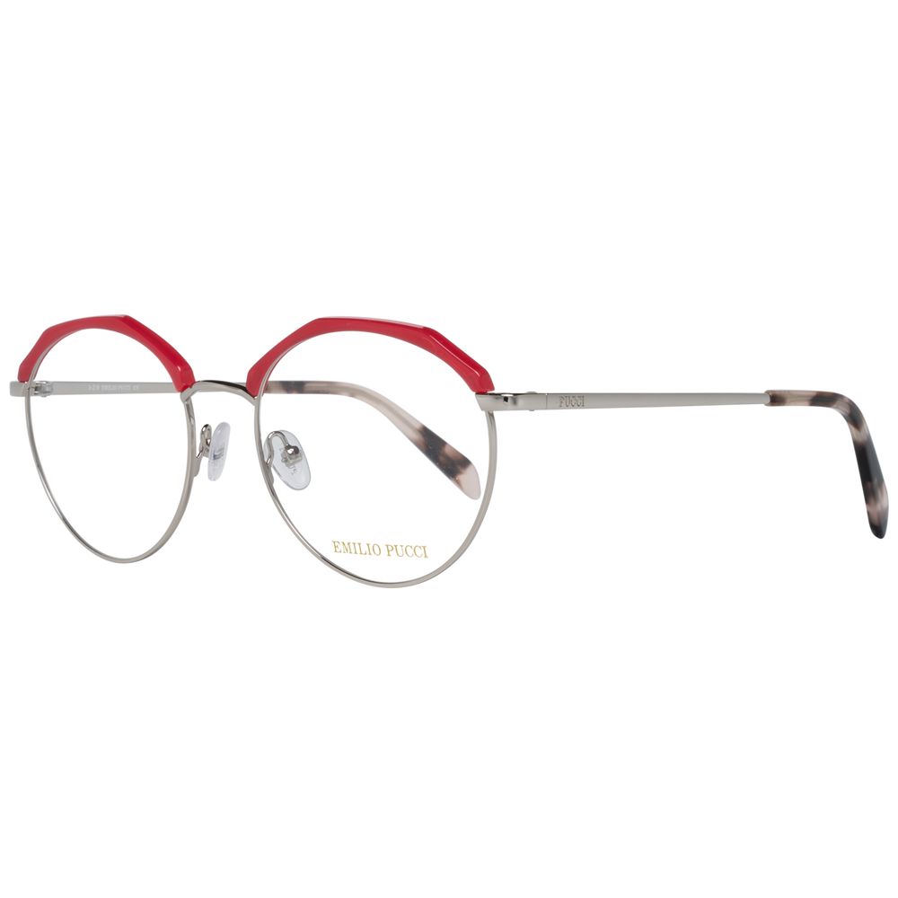 Emilio Pucci Red Women Optical Frames with Metal & Plastic Frame Material