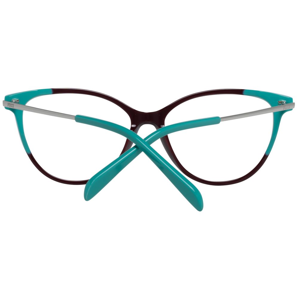 Emilio Pucci Burgundy Optical Frames for women, 55-15-140 size, branded case included