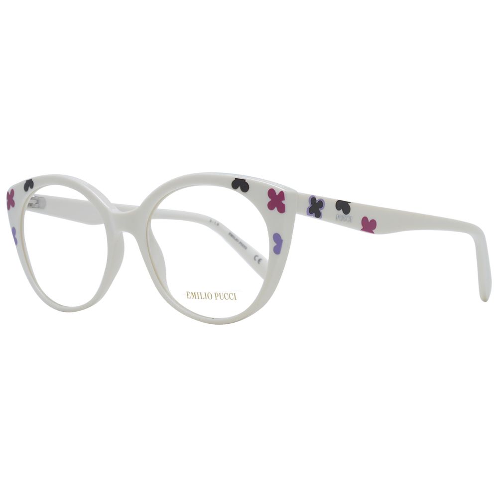 Emilio Pucci White Women Optical Frames, 54-18-140 size, full-rim style