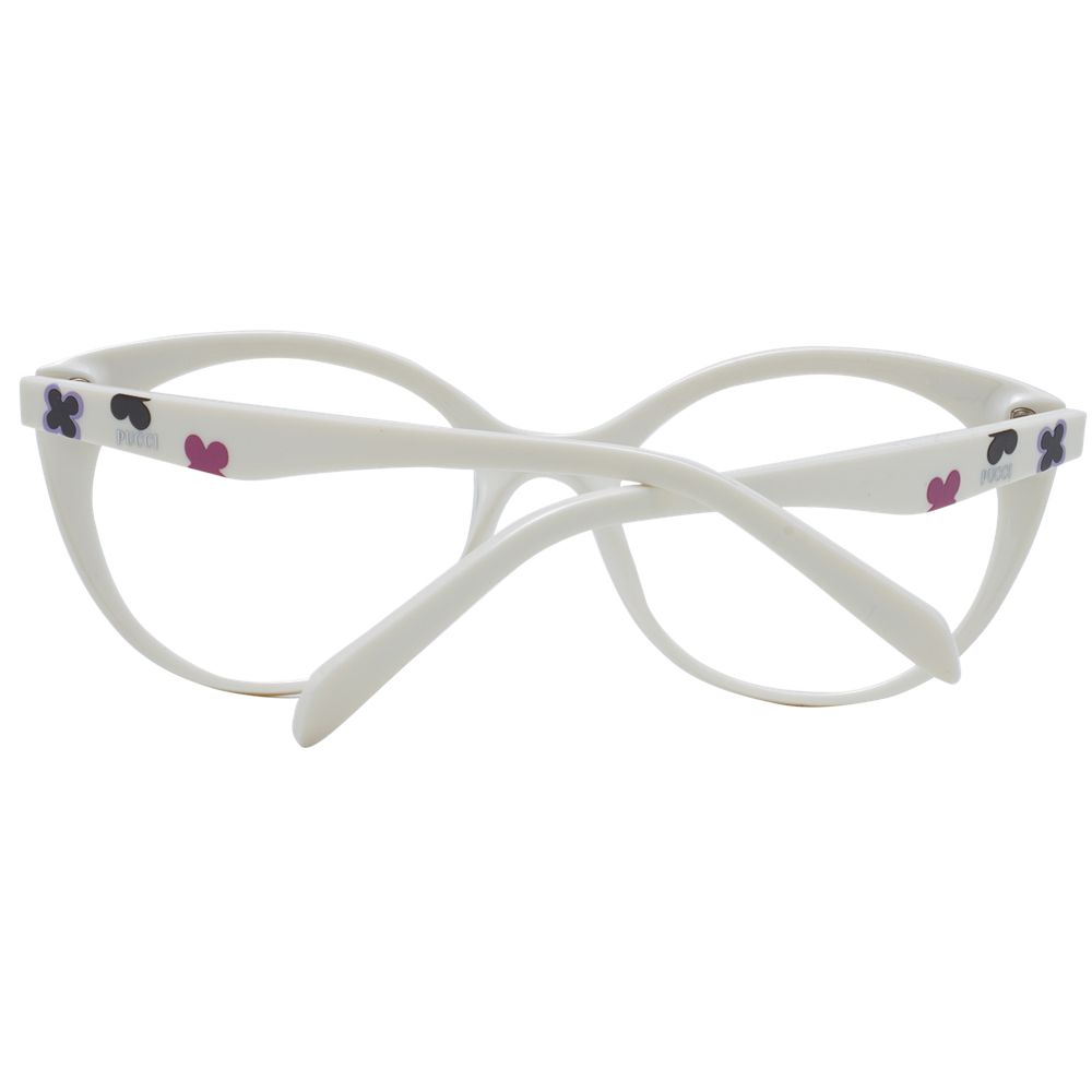 White plastic optical frames with 44mm lenses height and 18mm bridge width