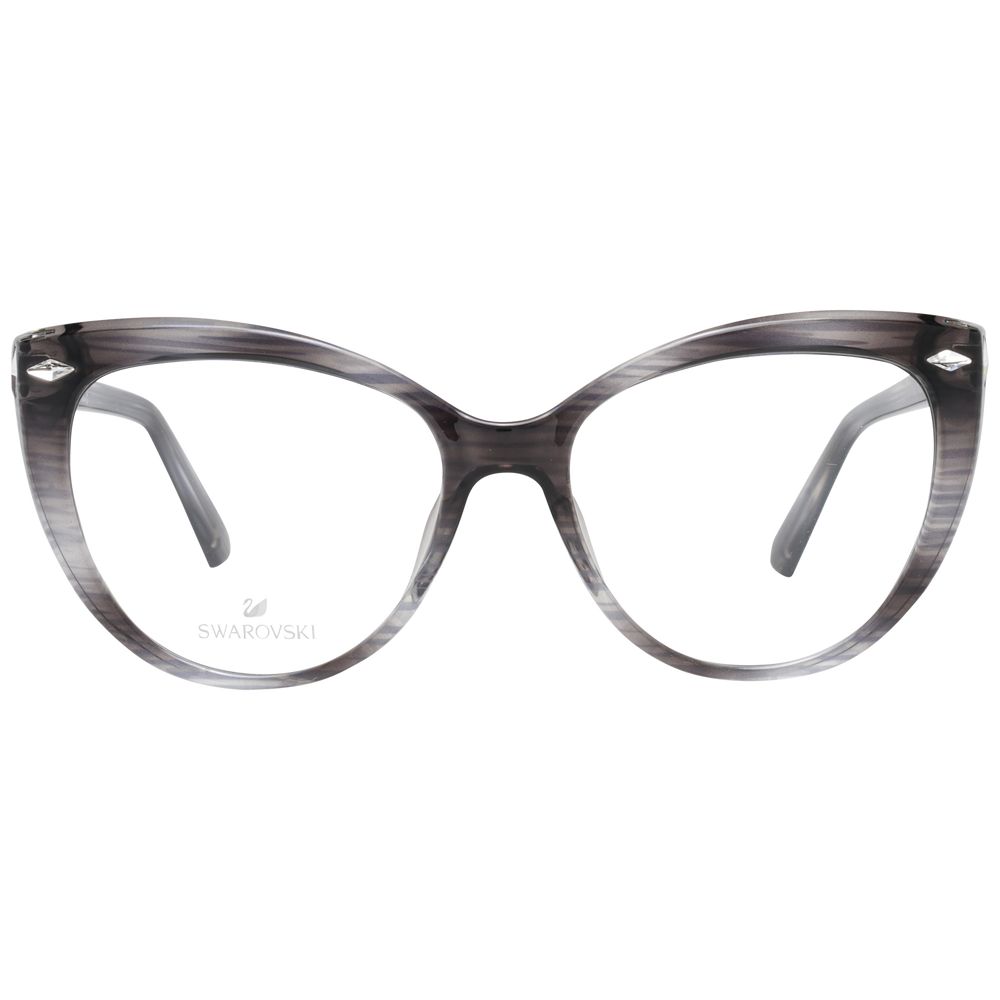 Grey Swarovski Women Optical Frames with Spring Hinge, 53mm lenses