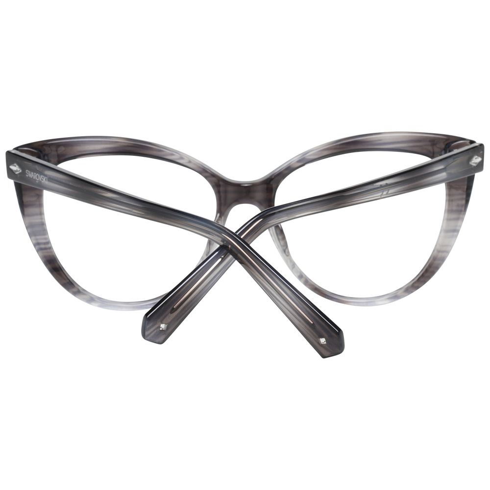 Stylish Swarovski Women Optical Frames in Grey, 53mm lenses, Full-Rim