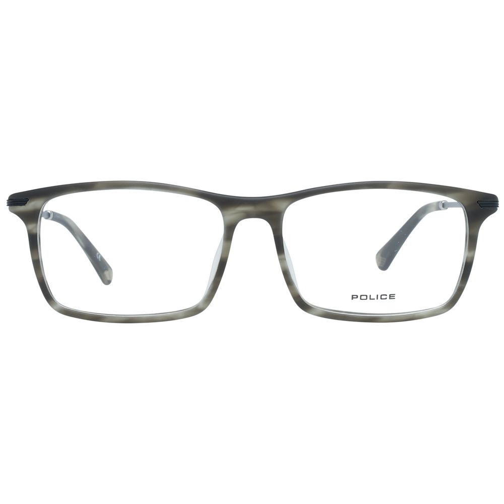 Stylish police gray optical frames for men with a sturdy metal and plastic construction