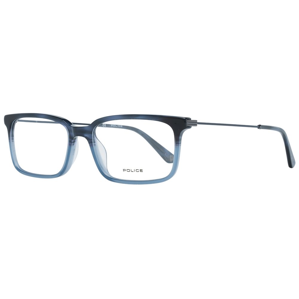 Men's Police Blue Metal and Plastic Optical Frames with Full-Rim in Size 52-17-145