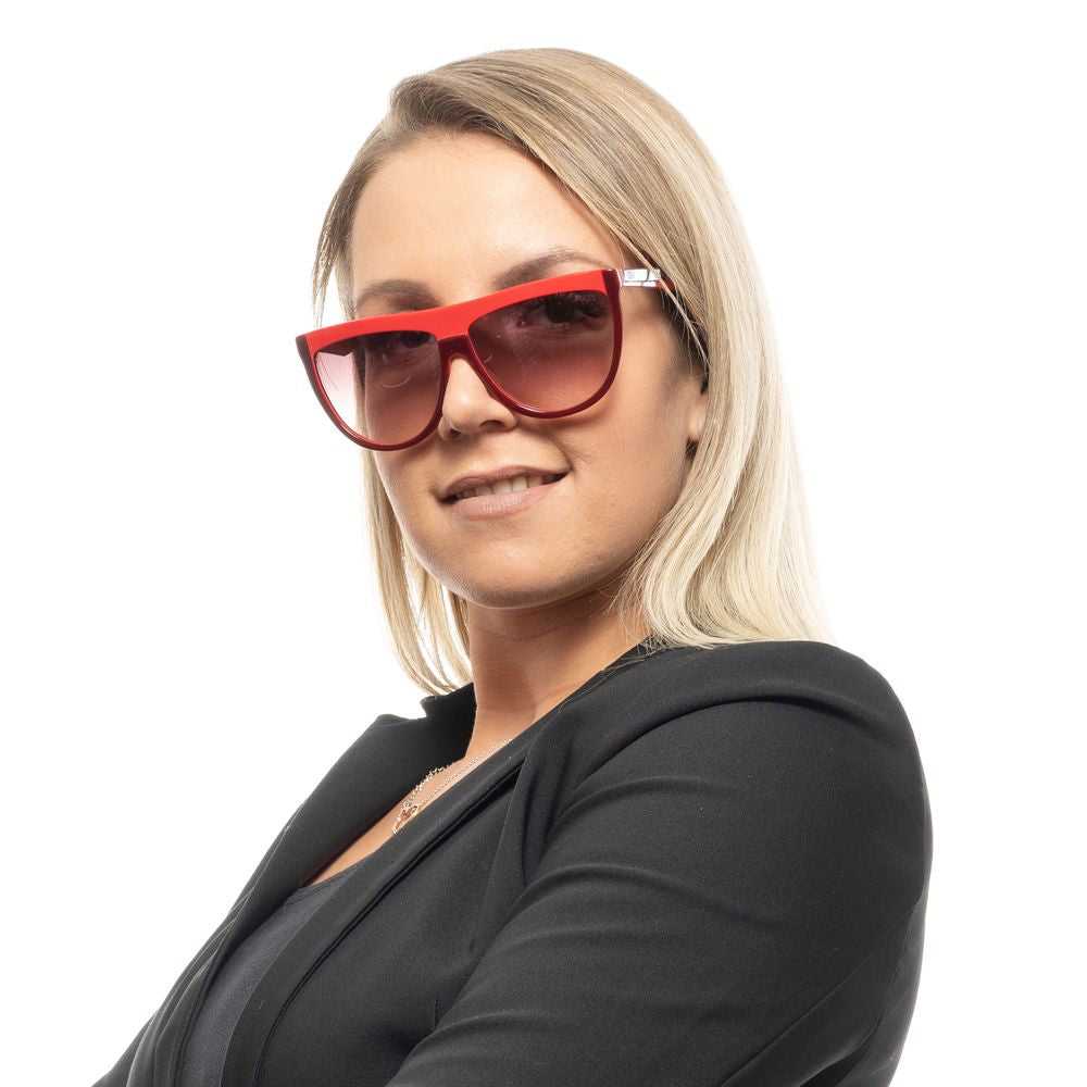 Burgundy sunglasses for women with 60mm lenses and 143mm frame width