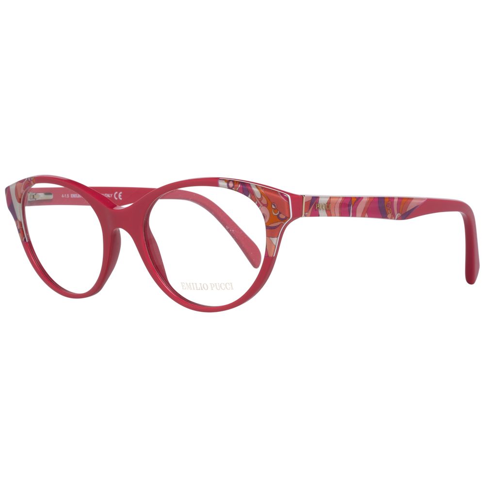 Emilio Pucci Red Women Optical Frames with Plastic Frame Material and Full-Rim Style