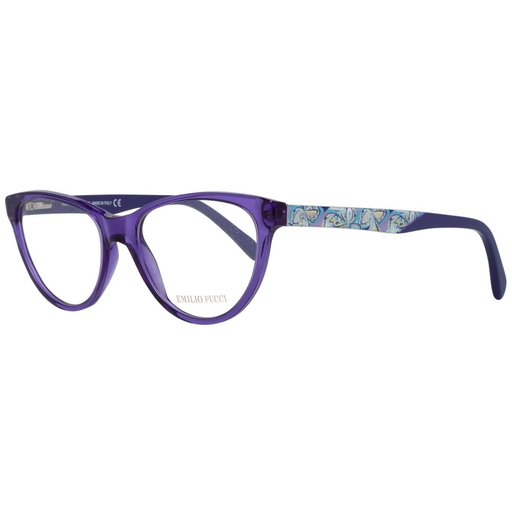 Emilio Pucci Purple Women Optical Frames, full-rim purple plastic frame, 52mm lenses