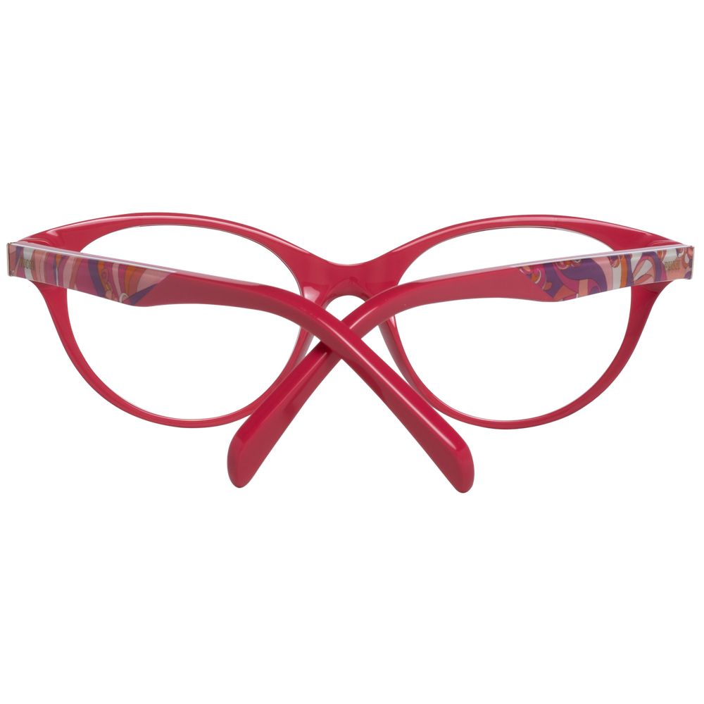 Emilio Pucci Red Women Optical Frames with 51-18-140 Size and Branded Case Included