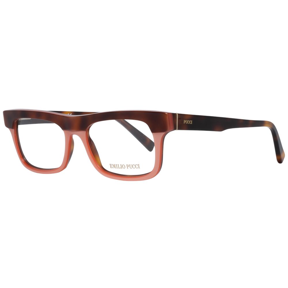 Emilio Pucci Orange Women Optical Frames, full-rim plastic frame, 49-16-140 size, spring hinge