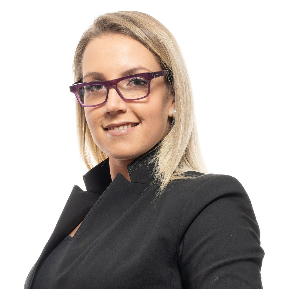 Purple plastic women's optical frames with 34mm lenses height