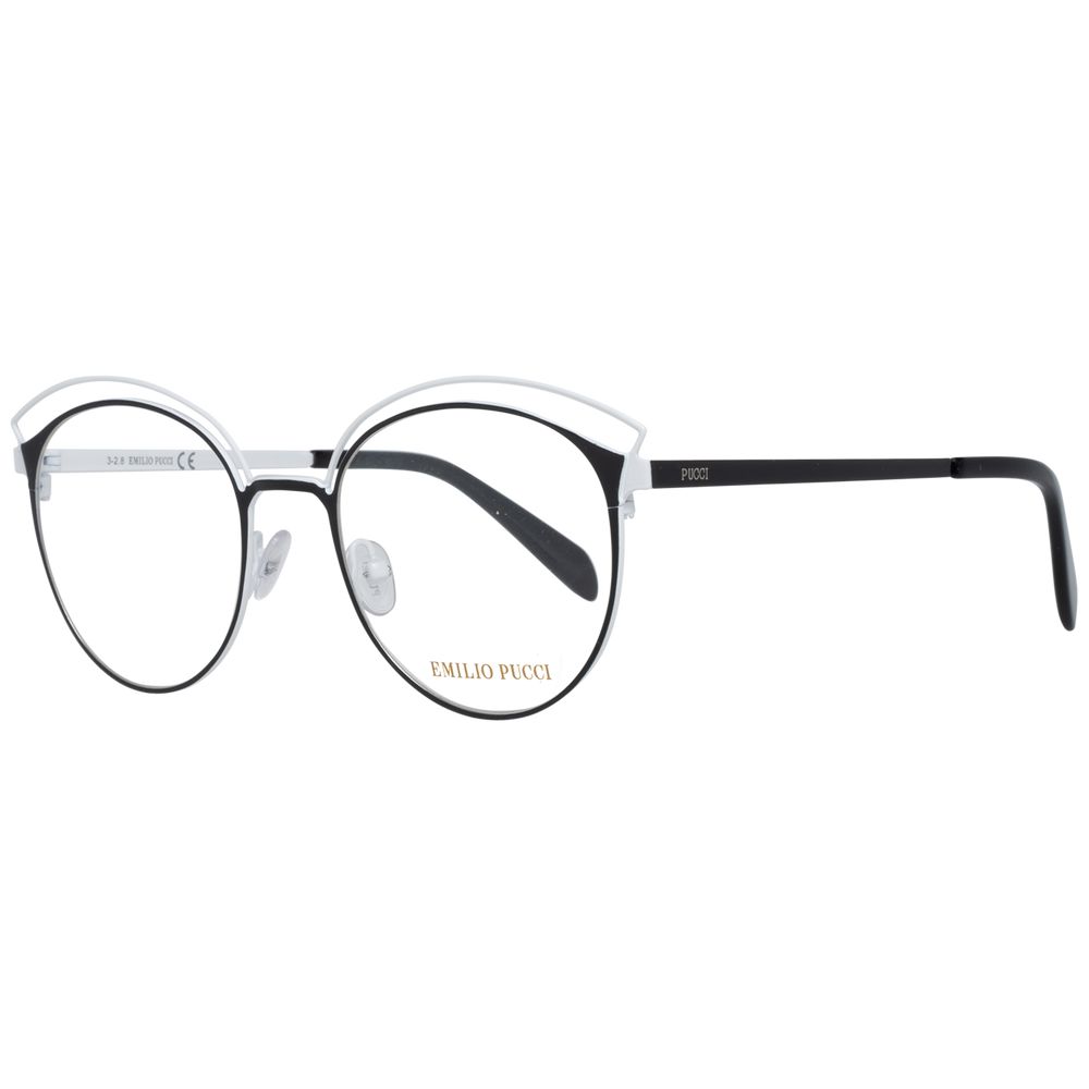 Emilio Pucci Black Women Optical Frames, Metal Frame, Full-Rim, Black Color