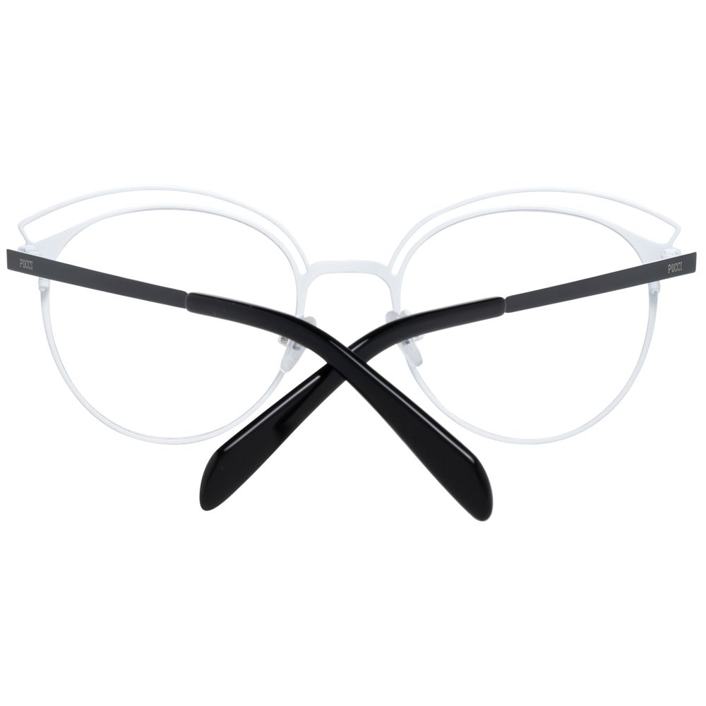 Metal full-rim women's optical frames in black by Emilio Pucci