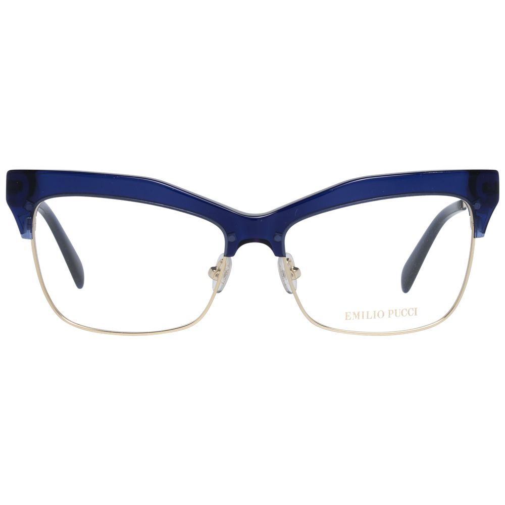 Full-Rim Blue Optical Frames for Women with Gold Frame Color