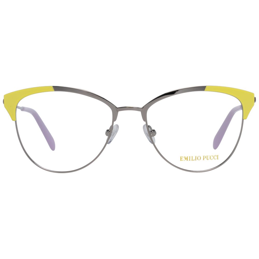 Metal full-rim frame in silver for women with 53mm lenses